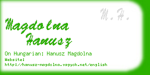 magdolna hanusz business card